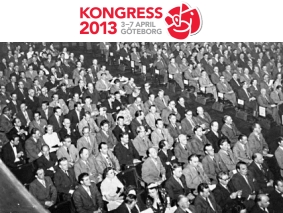 Socialdemokratiska partiets kongress, 1952. Publikbild. (Arrangerad bild), Fotograf: okänd, ARAB. Socialdemokratiska partiets kongress, 1952.