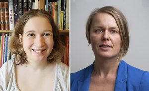 2019 och 2020 års Meidnerpristagare Astrid Elkjær Sørensen och Desirée Enlund.